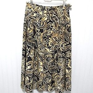 VTG Pleated Silk Skirt by Geiger, Size 38